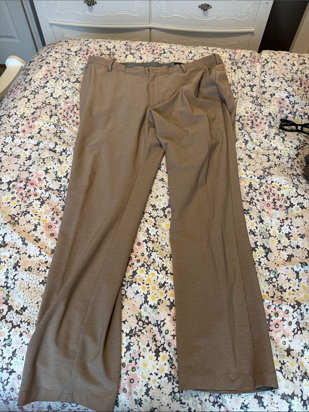 Greg Norman Collection Men's Dress Pants in Taupe Brown